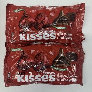 2 Bags Hershey's Kisses Milk Chocolate Chocolate Meltaway Center 9oz BB Jan 2026